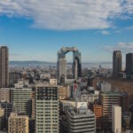 空中庭園を臨む